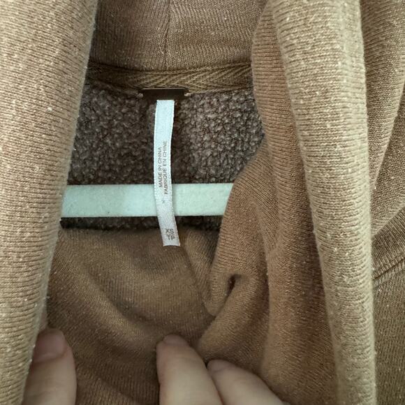 FREE PEOPLE Too Easy Tunic Sweatshirt Terracotta Size XS long sleeve funnel neck - Picture 5 of 8